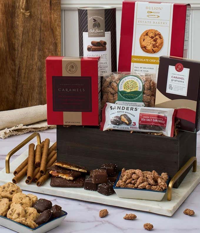 Luxury Sweets and Cheese Basket