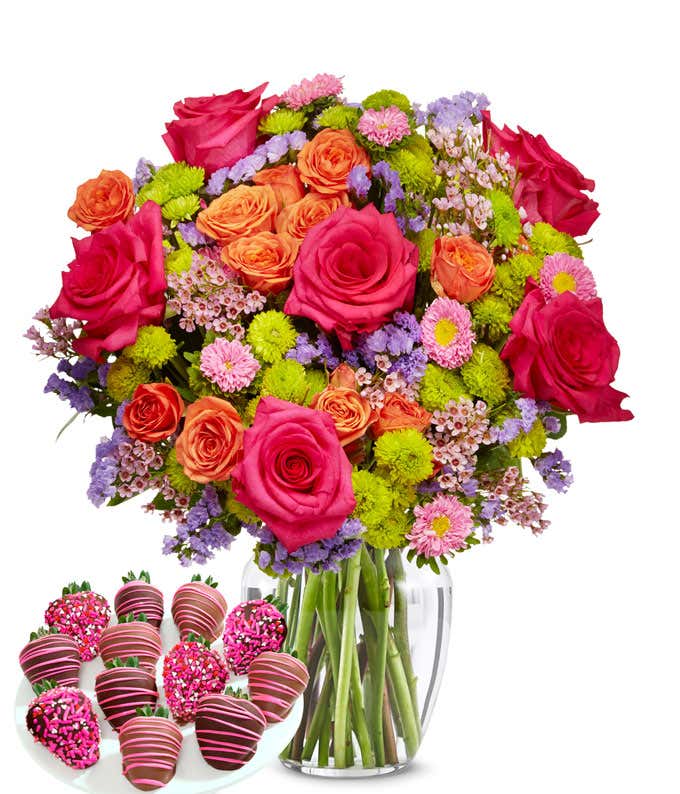 Strawberry Sundae with Chocolate Berries