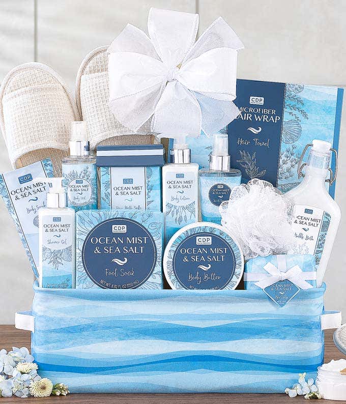Ocean Mist & Sea Salt Spa Gift Basket 