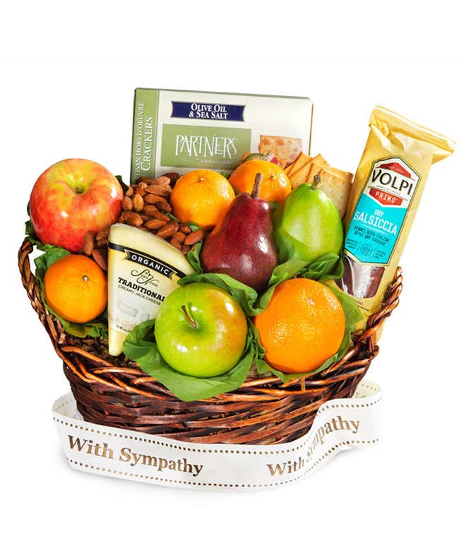 Salami &amp; Cheese Sympathy Gift Basket