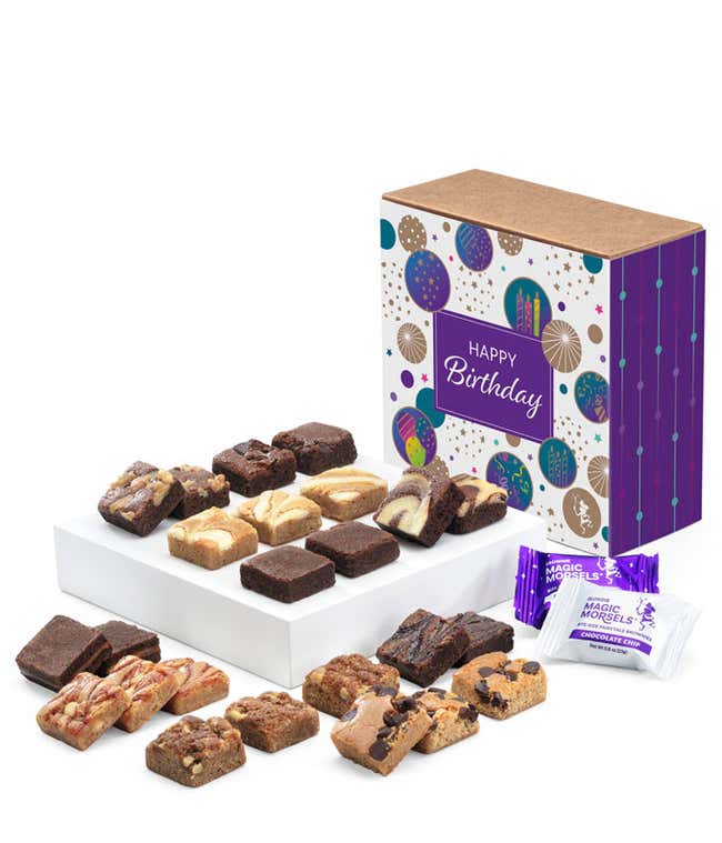 Happy Birthday Two Dozen Fairytale Brownie &amp; Blondie Morsels