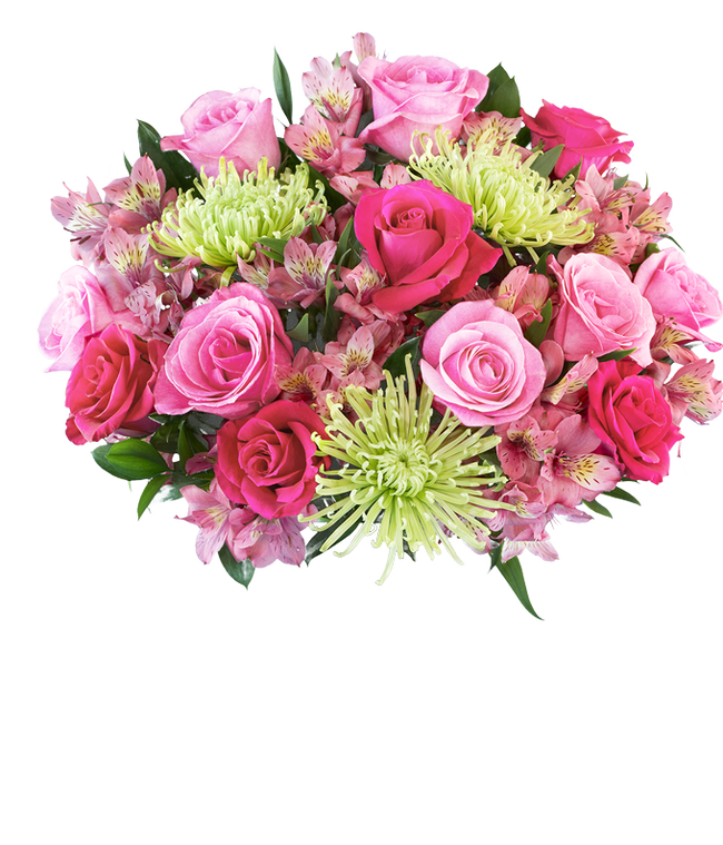 Partial image of Deluxe Spring Serenity Bouquet without vase.